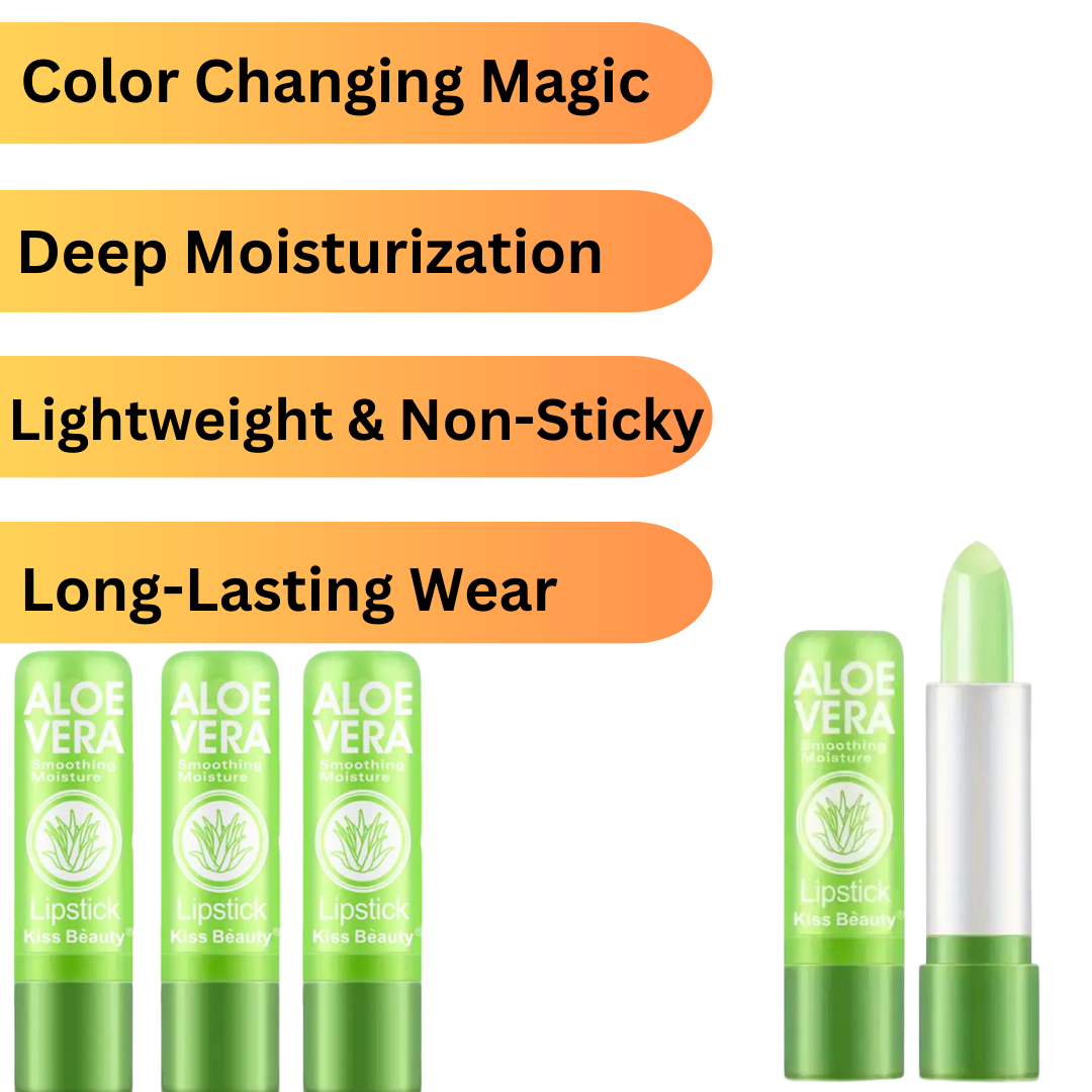 Aloe Vera Color Changing Lipstick  Long-Lasting Moisturizing  Waterproof