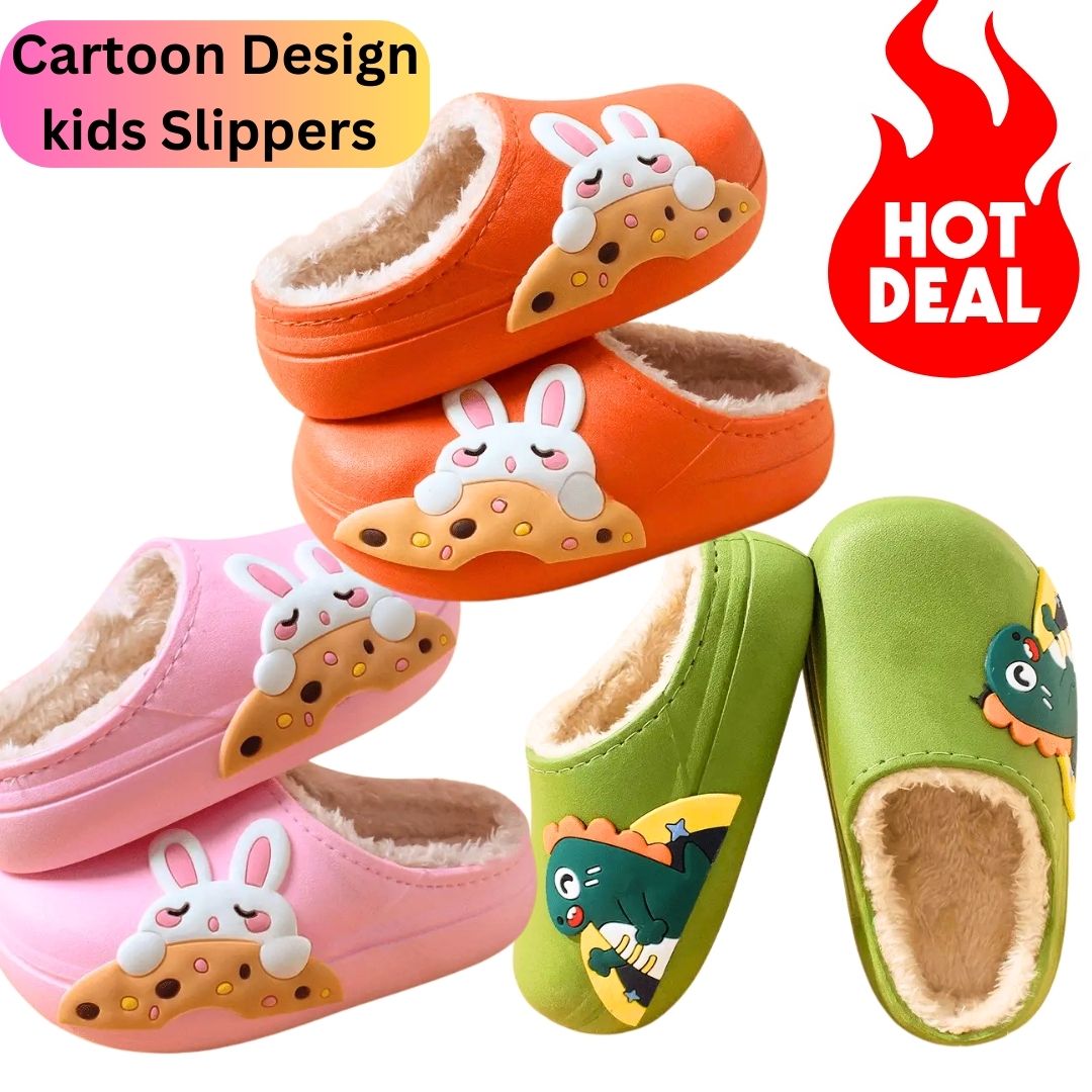 Cute Water-Resistant Cartoon Kids Slippers - Non-Slip, Lightweight Indoor/Outdoor