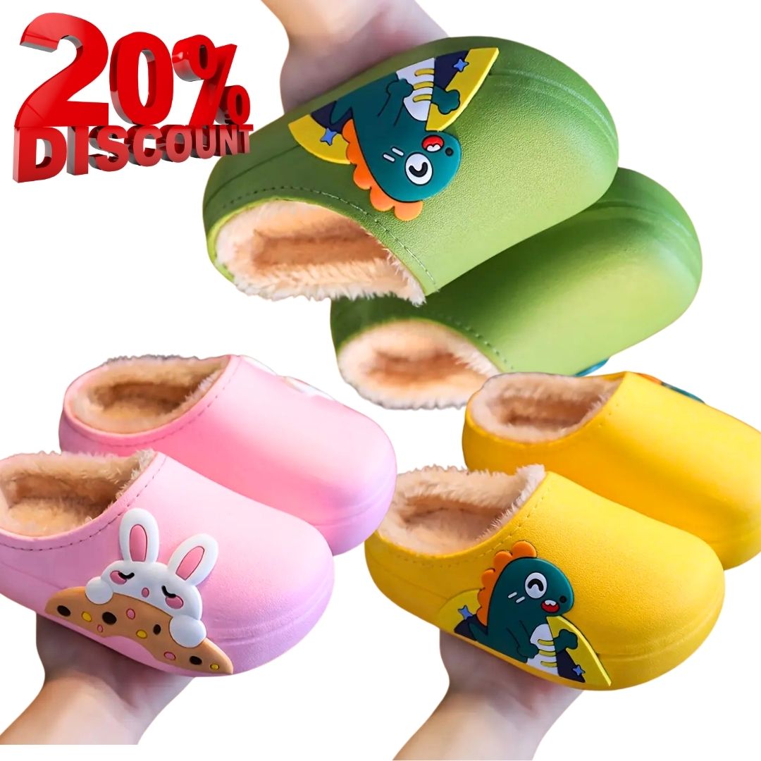 Cute Water-Resistant Cartoon Kids Slippers - Non-Slip, Lightweight Indoor/Outdoor