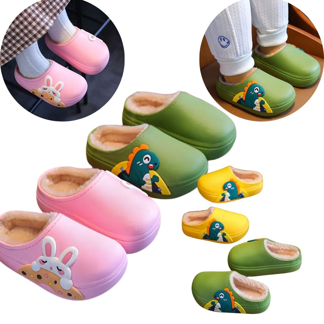 Cute Water-Resistant Cartoon Kids Slippers - Non-Slip, Lightweight Indoor/Outdoor